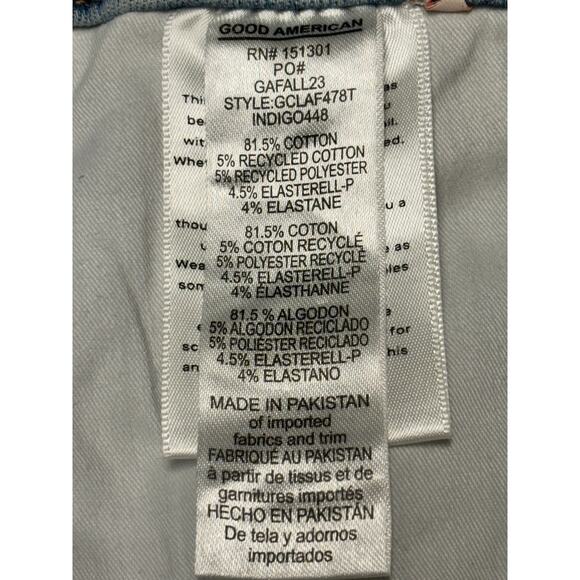 Good American Skinnyish Fit High Rise Jeans Size 28-32 Gap Proof Waistband - Picture 4 of 6